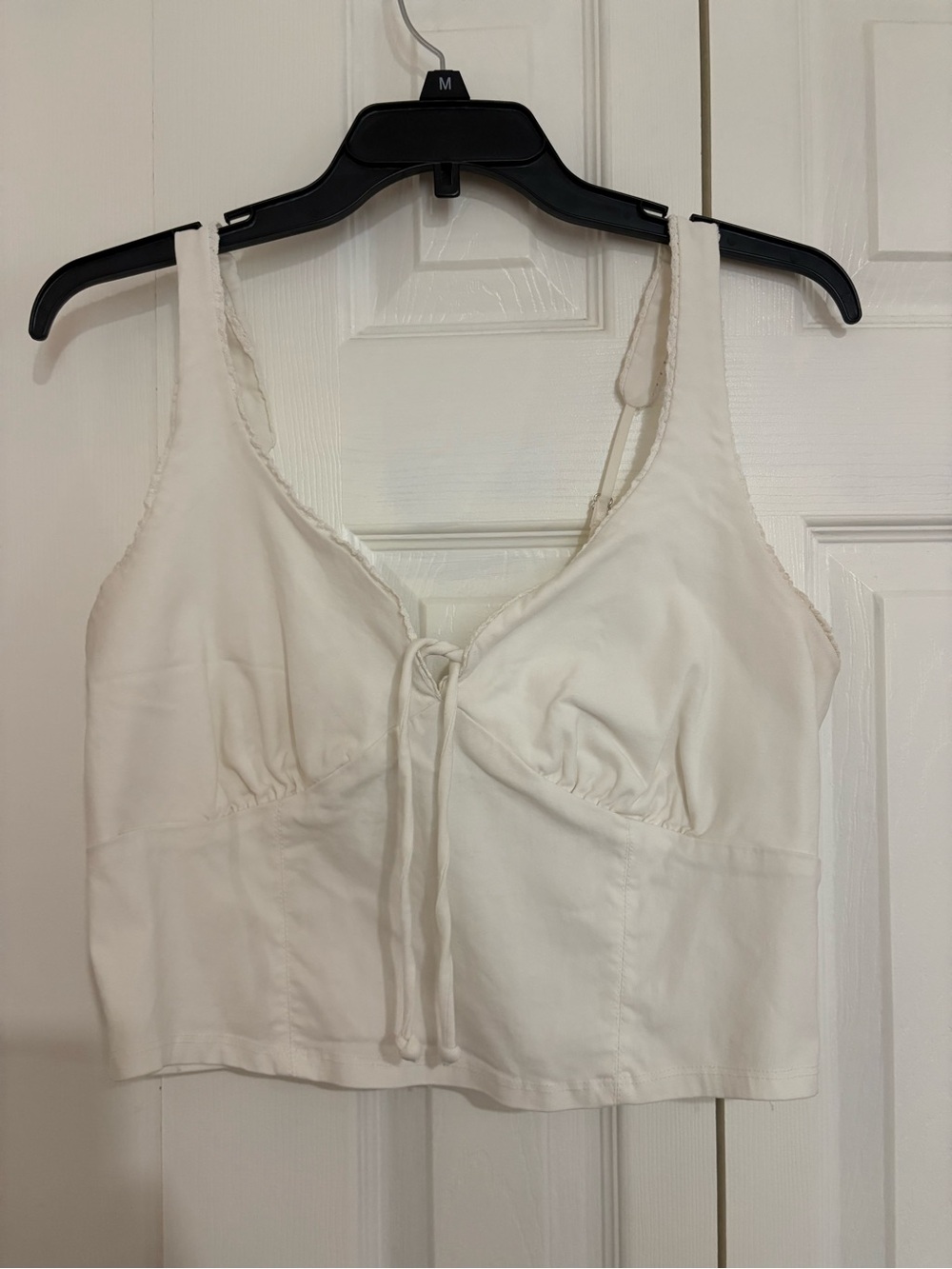 wild fable Cream Tie-Front Crop Camisole
